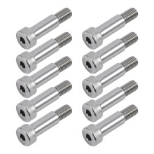 10pcs M4 304 Stainless Steel Socket Cap Shoulder Bolts - Hex Knurled Screws for Secure Fastening 5x20mm