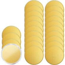 24 Alloy ChallengeCoin Blanks, 40mm X 3mm (Gold-Plated) Smooth Laser-Engraving Surface, Individual Acrylic Cases B