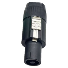 25 Pcs Black 4Pins Design Waterproof Speakon Cable Adapter Connectors Audio Speaker Male Plug Female Socket Twist Lock