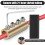 Brass Wire Splicing Connector, 80A 6AWG Quick Wiring Terminal with Insulating Sleeve for Electrical Cable Connection 6