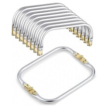 10 Pcs Metal Purse Frame 8" Rectangle Frame Kiss Lock for Purse Making Purse Hardware for DIY Bag Making Supplies Sewing