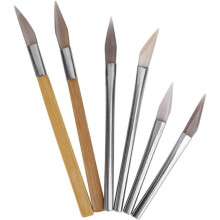 6 Pcs AgateBurnisher Set with Handle for Metal Clay and Jewelry Making Polishing EdgeTools for Applying Gold Silver