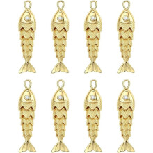 8Pcs Fish Charms Pendants for Jewelry Making,Charms DIY Bracelets Necklaces Earrings Jewelry Making Decorations
