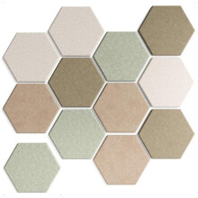 12-Pack Hexagon Bulletin Board Tiles,Cork Board Alternative with 60 Adhesive Tabs for Notes,Photos and Reminders