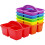 Set of 6 Classroom Caddys, Small Plastic StorageCaddy with Handle,Plastic Storage Organizer with 3 Compartments 1