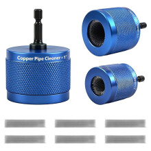 Copper Pipe Cleaning Brush Kit - Versatile Tube Brushes for Drains, Lines, HVAC, and Power Drill Attachment