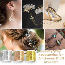 3 Rolls Copper Wire for Jewelry Making with Pliers, 28 Gauge Wire 3 Colors Jewelry Wire Set with Gold, for DIY Making