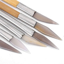6 Pcs AgateBurnisher Set with Handle for Metal Clay and Jewelry Making Polishing EdgeTools for Applying Gold Silver