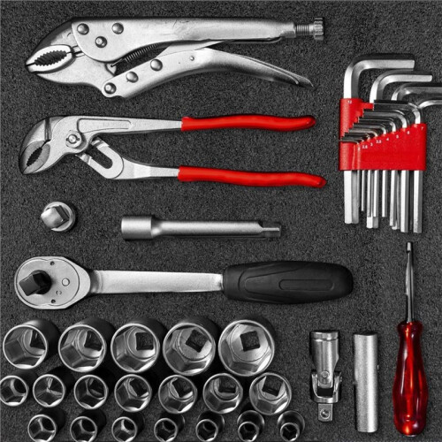 4-Piece Foam Tool Organizer Inserts - Custom Fit Drawer Liners for Toolboxes, Camera Cases & Storage Bins 1