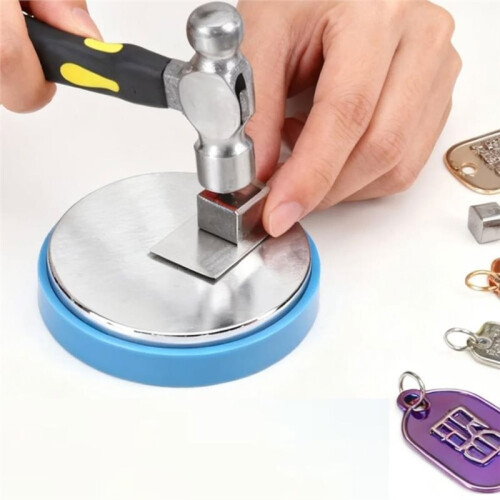 Bloco de Bancada de Aço e Kit de Martelo para Estampar Metal para Fabricação de Joias