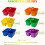 Set of 6 Classroom Caddys, Small Plastic StorageCaddy with Handle,Plastic Storage Organizer with 3 Compartments 4