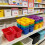 Set of 6 Classroom Caddys, Small Plastic StorageCaddy with Handle,Plastic Storage Organizer with 3 Compartments 5