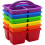 Set of 6 Classroom Caddys, Small Plastic StorageCaddy with Handle,Plastic Storage Organizer with 3 Compartments 3