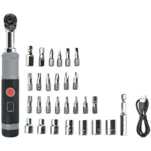 4V Cordless Electric Ratchet Wrench 1/4" 3/8" Drive Socket Ratchet Tool Rechargeable Power Wrench DIY Car Repair Tool
