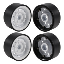 Juego de 4 Llantas de Aleación Retro de 12 Agujeros Pequeños y 1,9 Pulgadas con Sistema Beadlock para Coches RC Crawler 1/10.