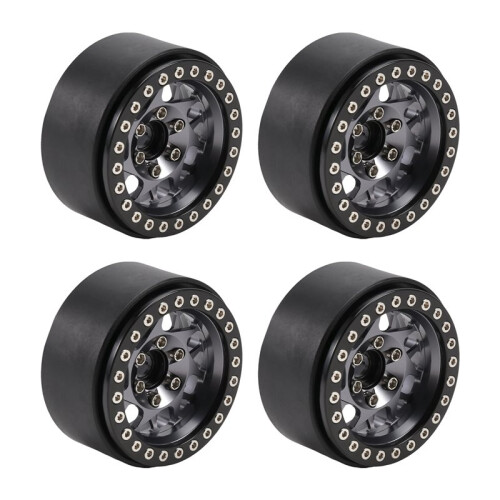 Conjunto de 4 Rodas Beadlock de Liga de Alumínio 1,9 Polegadas para Carros RC Crawler 1/10