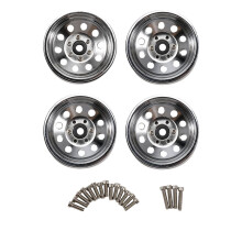 4Pcs RC Crawler Zinc Alloy 10 Small Round Hole 1.9 Inch Beadlock Wheel Rim for 1/10 RC Crawler Accessories DRM130S