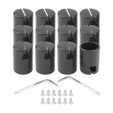 12Pcs Trampoline Pole Caps, Trampoline Enclosure Pole Caps Covers Trampoline End Caps Trampoline Housing Piston Cap