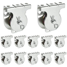 12 Stuks Wandgemonteerde Katrollen, Wand- en Plafondmontage, Enkele Katrol 38 mm, Vast Wielblok, Wielgroef, Wandmontage Katrol