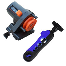 2PC Fishing Counter and Spooler Set, Universal 4-Size Rod Clamp, 0-999M Depth Gauge, Smooth Winding System