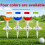 4Pcs Large   Tees Adjustable Height  Tee 33-55mm Adjustable Height  Training Tee for Indoor Outdoor D 3
