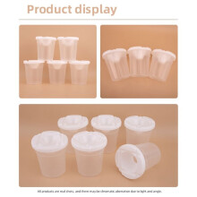 Eco-Friendly Anti-Spill Art Brush Washer Cup for Kids & Artists - PP Material, Easy Cleaning, Perfect 20pcs