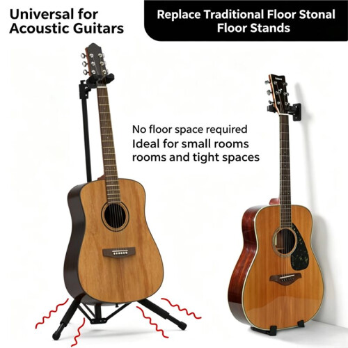 Vertikalt Stabiliseringsställ Gitarrställ Bärbart Gitarrställ Akustiskt Gitarrställ för Akustisk Gitarr Universal 2