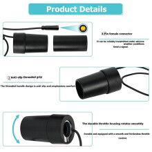 Electric Bike Throttle 3Pin Half Twist Throttle Grip Set Anti-Slip Handlebar Grip for Electric Bicycle