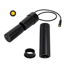 Electric Bike Throttle 3Pin Half Twist Throttle Grip Set Anti-Slip Handlebar Grip for Electric Bicycle