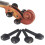 4/4 Full Size Violin Accessories Kit Bridge, Tailpiece, Tuning Pegs, Tunners, Endpin, Tailgut, String and Chin Rest 5