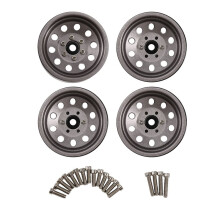 4 St. RC Crawler Zinklegering 10 Små Runda Hål 1,9 Tums Beadlock-Fälgar för 1/10 RC Crawler-Tillbehör DRM130T