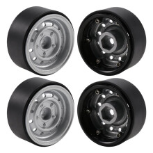 4Pcs/Set RC Crawler Retro Alloy 12 Small Holes 1.9 Inch Beadlock Wheel Rim for 1/10 RC Crawler Accessories