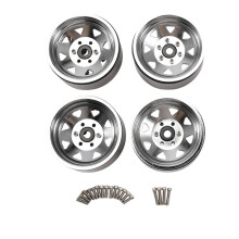 4 Stuks/Set RC Crawler Zinklegering 8 Gaten 1,9 Inch Beadlock Velgen voor 1/10 RC Crawler Accessoires DRM129S