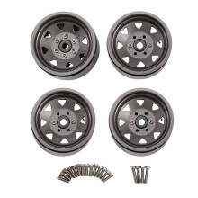 4 Stuks/Set RC Crawler Zinklegering 8 Gaten 1,9 Inch Beadlock Velgen voor 1/10 RC Crawler Accessoires DRM129T