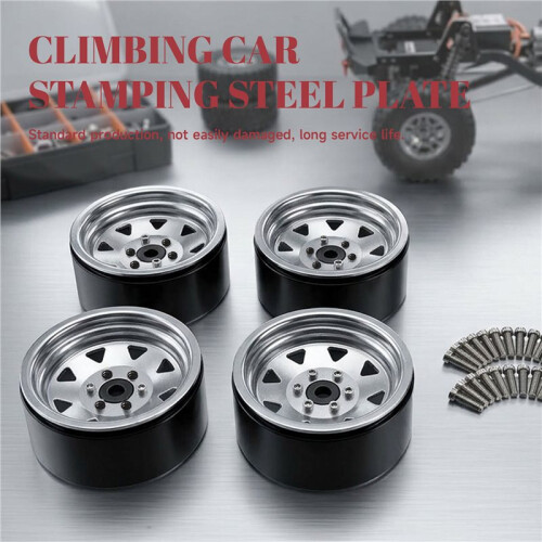 Conjunto de 4 Rodas Beadlock de Liga de Zinco com 8 Furos e 1,9 Polegadas para Crawler RC 1/10 - DRM129S 2