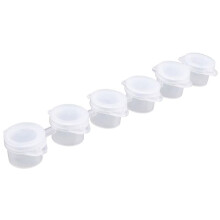 80 Strips 480 Pots Empty Paint Pots Strips Clear Storage Containers and 80 Pcs Paint Brushes Painting Arts Crafts
