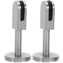 2 Piezas de Abrazaderas de Soporte para Mamparas de Vidrio, Soporte Ajustable de Acero Inoxidable para Estantes de Vidrio Templado, Soportes de
