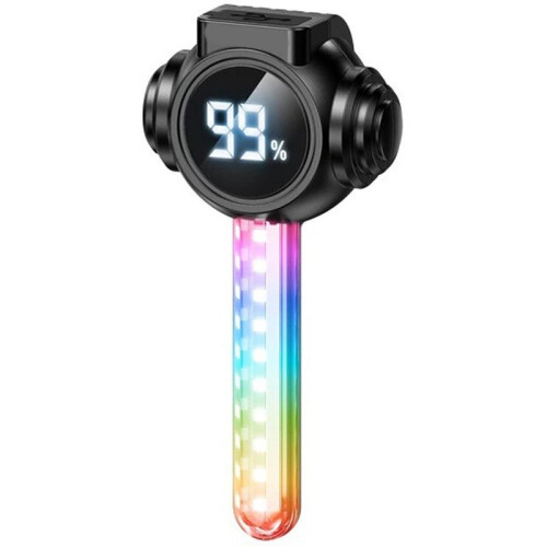 Bike Rear Light Multicolor Power Display Tail Lamp Type-C Rechargeable Safety Warning Taillight 2