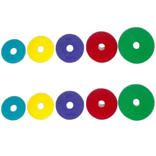 10pcs Dough Thickness Measuring Gauge Adjustable Spacer Discs 3/8"-1" Thickness Guide  for Cookie Dough Making Tool