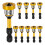 10Pcs Drywall Screw Setter Bit Set PH2, Magnetic Positioning Bits with Adjustable Depth Stop, 1/4" Hex Shank S2 Steel 1