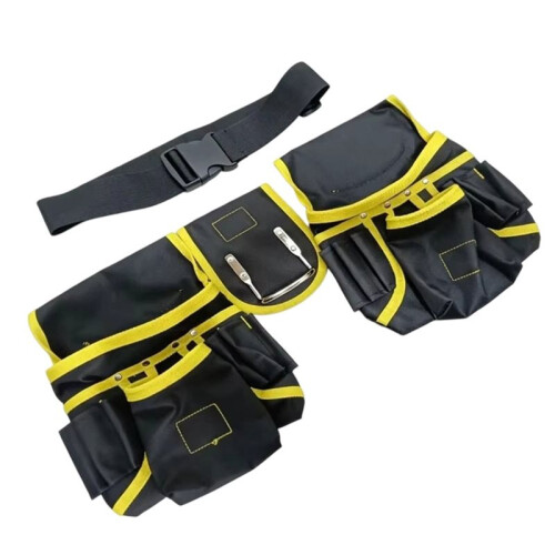 Adjustable Multi-Pocket Tool Belt, Multifunctional Waist Tool Storage Bag for Electrician Carpenter