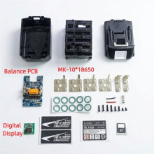 BL1830 10x18650 Li-Ion Battery Case Kit PCB Charging Protection Board LED Digital Indicator for 18V Battery