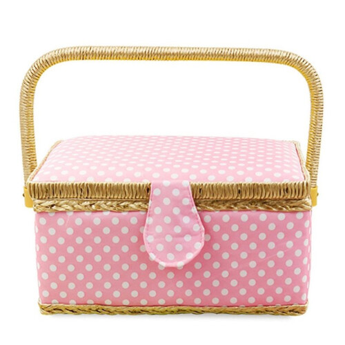 Portable Sewing Kit Basket - Complete Home Sewing  with Handle & Organizer