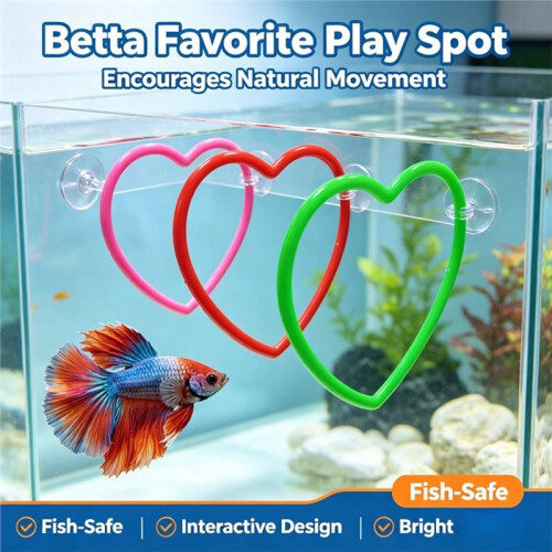 Heart Shape Floating Fish Feeding  - Aquarium Plant Isolation Window Feeder Decor Accessory