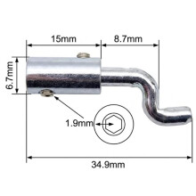 Z Bend Cable End Stopper Hooks, Metal Throttle Cable Adjuster Clamp for Lawn Mower Motorcycle Go-Kart Control Wire