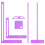 6PCS Book Binding Tool, Easy Scrapbooking Tools Kit, L Ruler + T Ruler + I Ruler + Corner Miter + Eyelet Guiding Violet 1