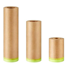 3pcs Pre-Taped Masking Paper Roll, Paint Protective Paper for Car Body, Wall and Art Painting Renovation