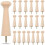 20 Ganchos de Madeira Rosqueáveis para Pendurar Artigos Shaker, 8,1 cm (3,19 Polegadas), em Madeira Não Acabada, Ideais para Cabideiros Shaker, 1
