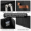 2 Pack 3D Printer Filament Storage Dry Box, Transparent View Window, Zipper Storage Case for Workshop, Home Black 2