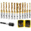 3-In1 Combination Drill Tap & Tap Bit Set Titanium Coated Screw Tapping Bit Tool for Drilling, Tapping, Countersinking 1